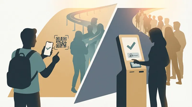 Waiver Kiosk vs QR: Peak-Hour Check-In Guide